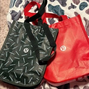 Lululemon Red and green small Tote Bags